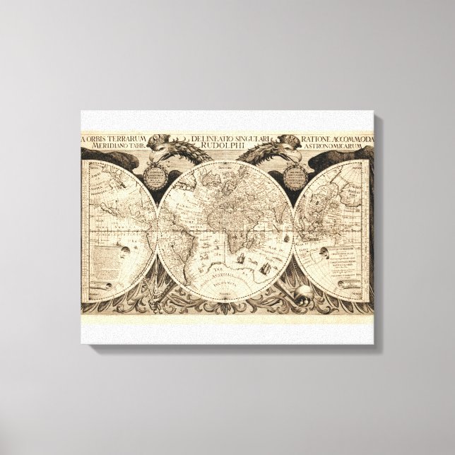Lienzo Mapa del mundo antiguo de Philipp Eckebrecht - 163 (Anverso)