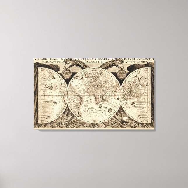 Lienzo Mapa del mundo antiguo de Philipp Eckebrecht - 163 (Anverso)