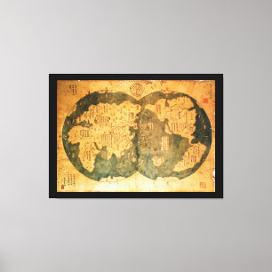 Lienzo Mapa del mundo de 1418 chinos de Gavin Menzies
