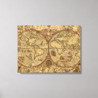 Mapa del mundo de la cosecha de vintage