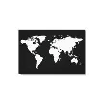 mapa del mundo negro blanco