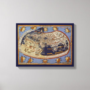 Lienzo Mapa del mundo ptolemaico antiguo, Johannes de Arn