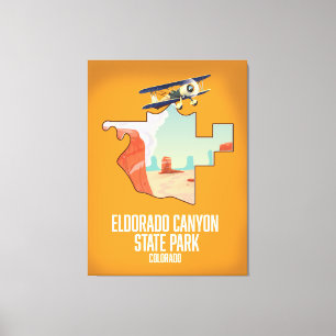 Lienzo Mapa del Parque Estatal Eldorado Canyon