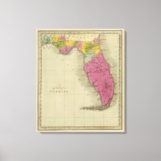 Lienzo Mapa del Territorio de Florida