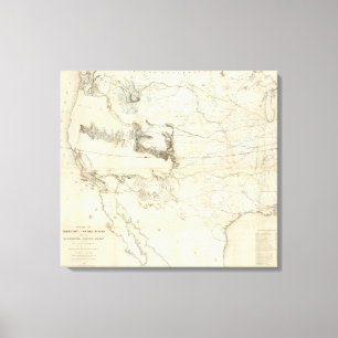 Lienzo Mapa del territorio de los Estados Unidos 2