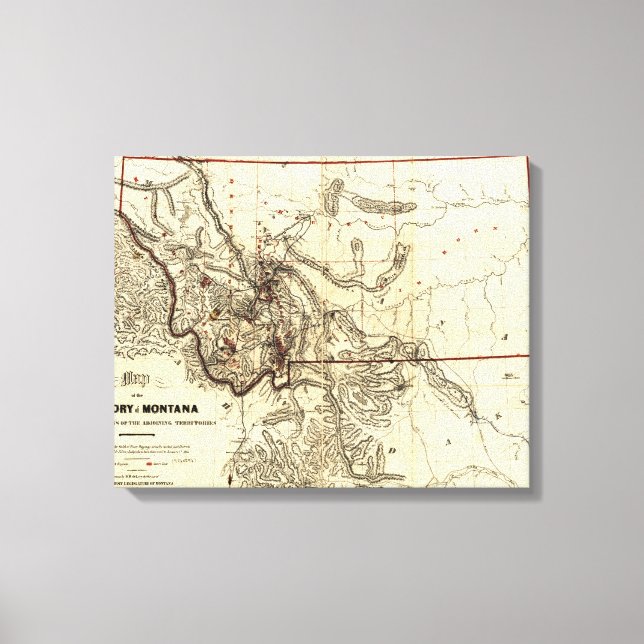 Lienzo Mapa del Territorio de Montana (1865) (Anverso)