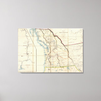 Lienzo Mapa del Territorio de Oregón