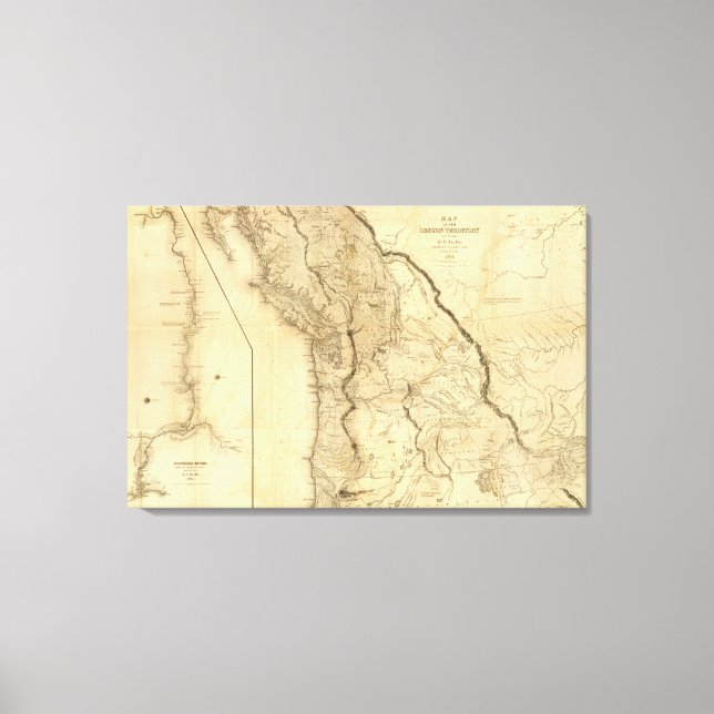 Lienzo Mapa del Territorio de Oregón 2 (Anverso)