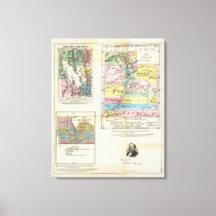 Lienzo Mapa del Territorio de Utah