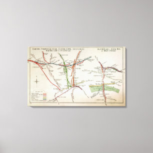 Lienzo Mapa del transporte de Londres, c.1915