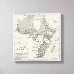 Lienzo Mapa del Tratado de África