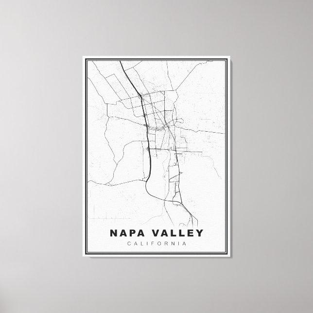 Lienzo Mapa del Valle de Napa (Anverso)