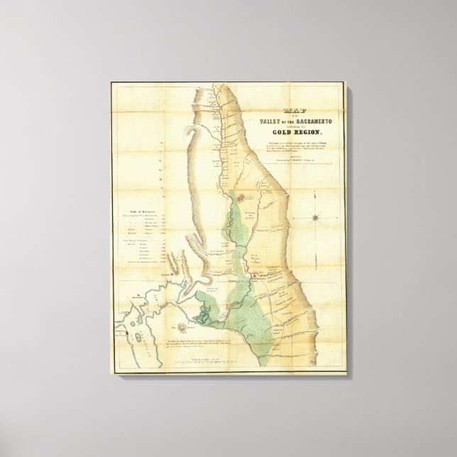 Lienzo Mapa del Valle del Sacramento (Anverso)