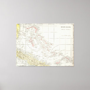 Lienzo Mapa del vintage de las Bahamas (1901)