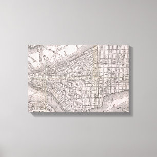 Lienzo Mapa del vintage de New York City (1886)