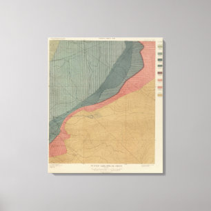 Lienzo Mapa especial del atlas de la hoja del parque del