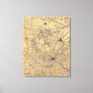 Lienzo Mapa estándar de Minnesota