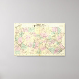 Lienzo Mapa ferroviario de Penn