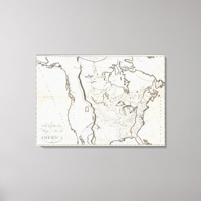 Lienzo Mapa general de América del Norte (Anverso)