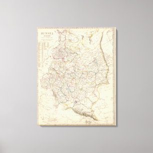 Lienzo Mapa general de Rusia en Europa