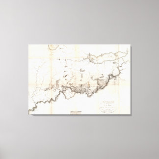 Lienzo Mapa general del curso del Ohio
