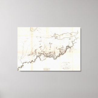 Lienzo Mapa general del curso del Ohio