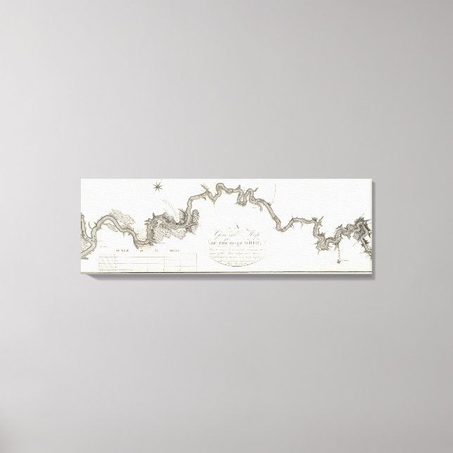 Lienzo Mapa General Del Río Ohio (Anverso)