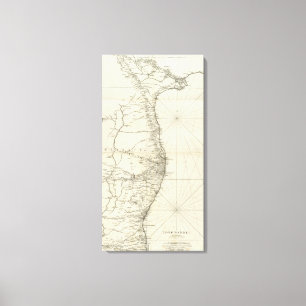 Lienzo Mapa geográfico de la India