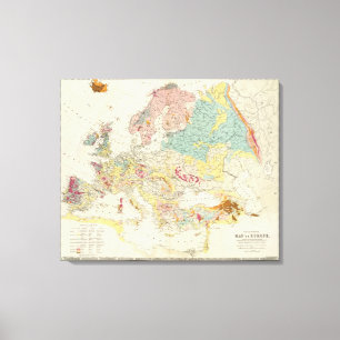 Lienzo Mapa geológico de Europa