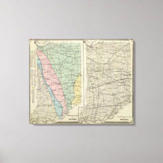 Lienzo Mapa geológico de Indiana