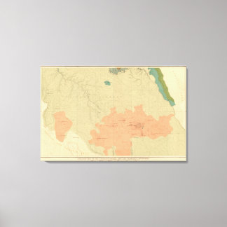Lienzo Mapa Geológico De La Meseta De Colorado