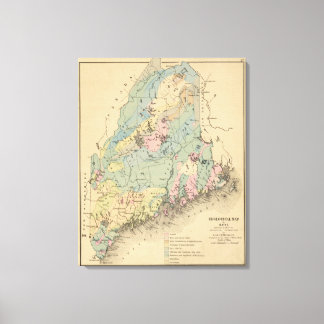 Lienzo Mapa geológico de Maine