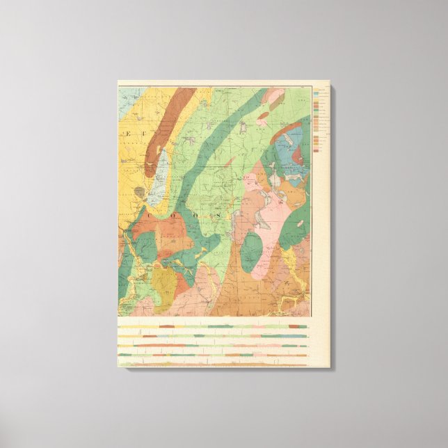 Lienzo Mapa geológico de New Hampshire 2 (Anverso)