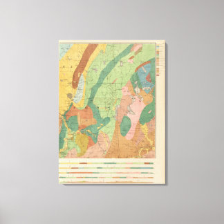 Lienzo Mapa geológico de New Hampshire 2