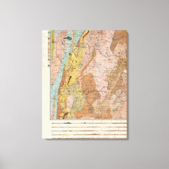 Lienzo Mapa geológico de New Hampshire 2 (Anverso)