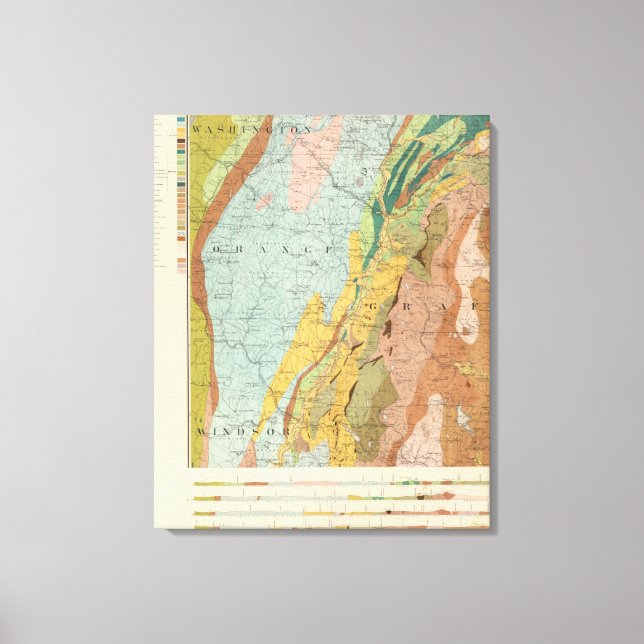 Lienzo Mapa geológico de New Hampshire 3 (Anverso)