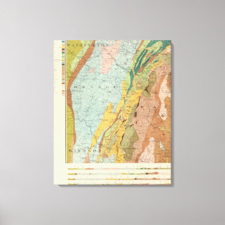 Lienzo Mapa geológico de New Hampshire 3