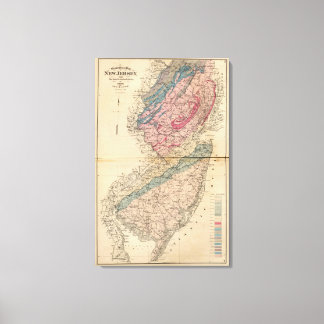 Lienzo Mapa geológico de Nueva Jersey