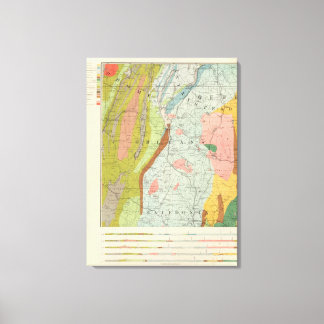 Lienzo Mapa geológico de Nuevo Hampshire