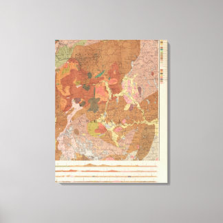 Lienzo Mapa geológico de Nuevo Hampshire