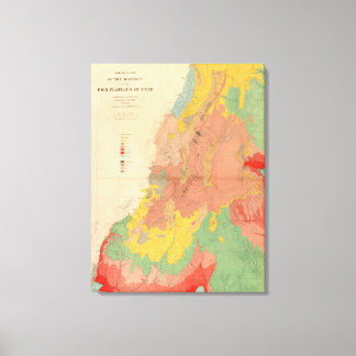 Lienzo Mapa geológico de Utah