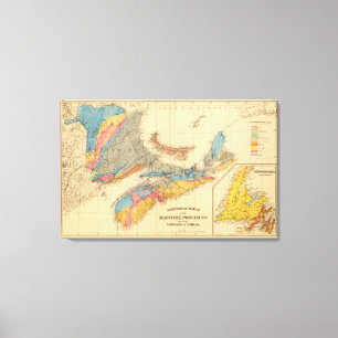 Lienzo Mapa geológico, provincias marítimas