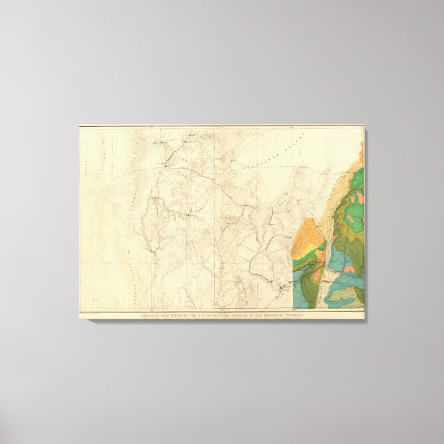 Lienzo Mapa Geológico Que Muestra La Parte Sudoeste (Anverso)