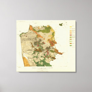 Lienzo Mapa geológico San Francisco