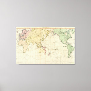 Lienzo Mapa histórico de la carta general