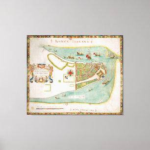 Lienzo Mapa histórico de New York City (1664)