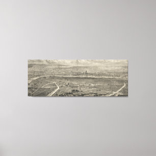 Lienzo Mapa ilustrado del vintage de Londres Inglaterra