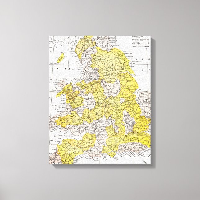 LIENZO MAPA: INGLATERRA Y GALES (Anverso)