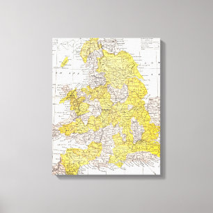 LIENZO MAPA: INGLATERRA Y PAÍS DE GALES