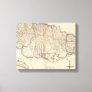 LIENZO MAPA: JAMAICA, 1755 2